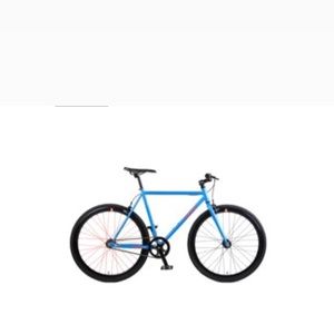 Blue fixie with 2 breaks